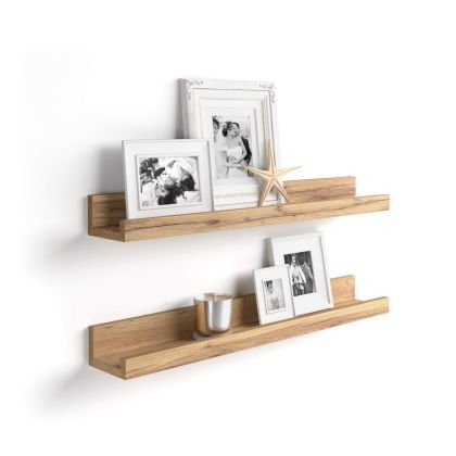 Set of 2 First picture shelves, 60 cm, Rustic Oak main image