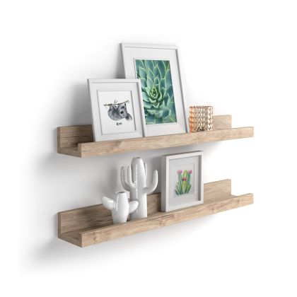 Set of 2 First picture shelves, 80 cm, Oak main image