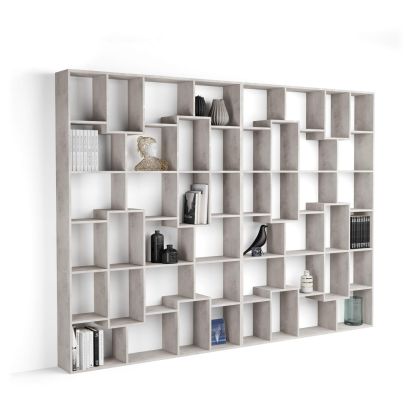 Iacopo XL Bookcase (236.4 x 321.6 cm), Concrete Grey