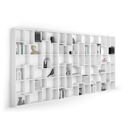 Iacopo XXL Bookcase (482.4 x 236.4 cm), Ashwood White