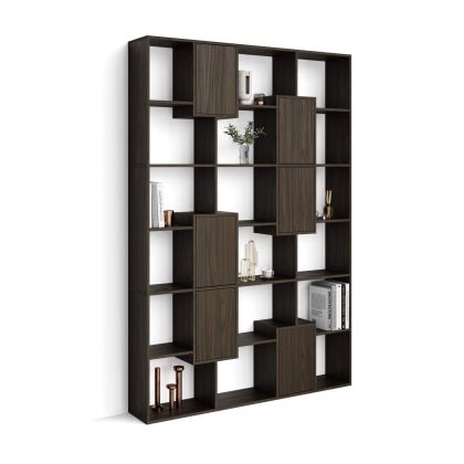 Iacopo M Bookcase with panel doors (160.8 x 236.4 cm), Dark Walnut main image