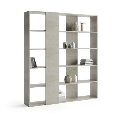 Rachele Modern Bookcase, Concrete Grey