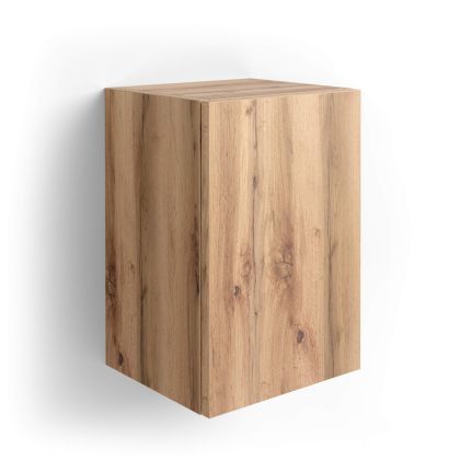 Iacopo cube wall unit with door, Rustic Oak