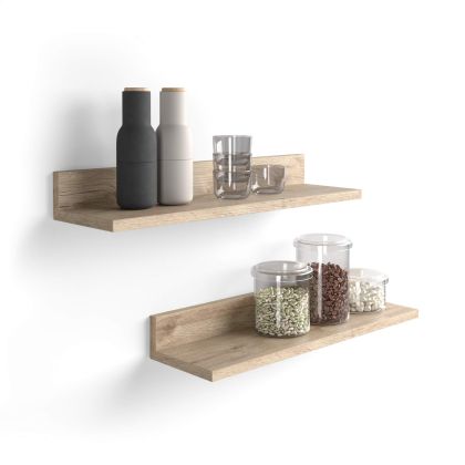 Set of 2 Rachele shelves, 60 cm, Oak