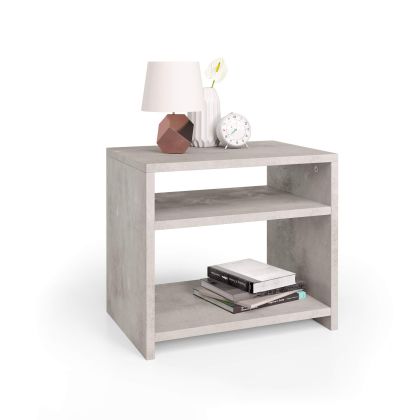 Martino Bedside Table, Concrete Effect, Grey main image