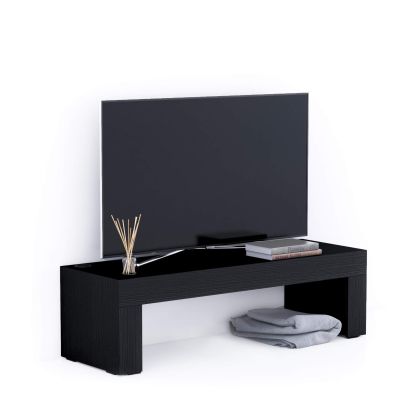Mueble de TV Evolution 120x40, Madera Negra con cargador inalámbrico