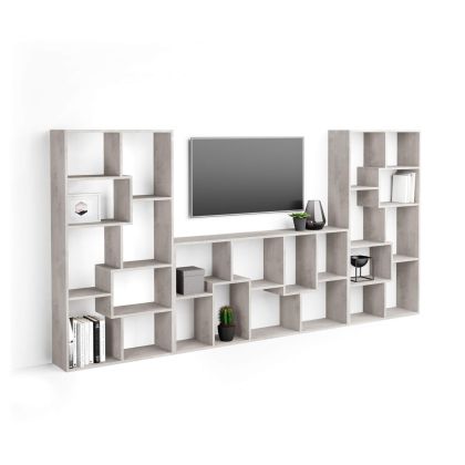 Iacopo TV wall unit, Concrete Effect, Grey main image