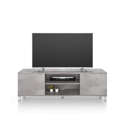 Mueble de TV Rachele, color Cemento gris