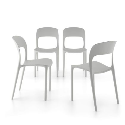 Amanda stoelen, set van 4, Grijs hoofdafbeelding
