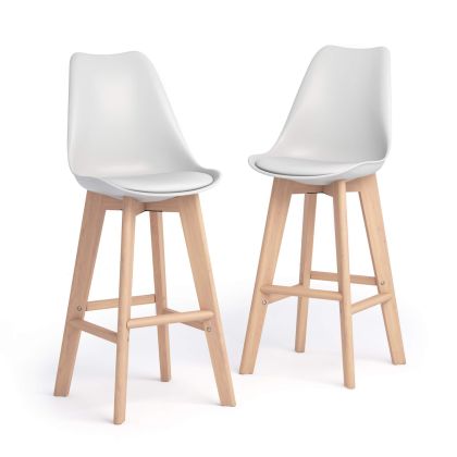 Greta nordic style stools, Set of 2, White main image