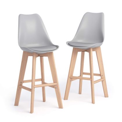 Greta nordic style stools, Set of 2, Grey main image