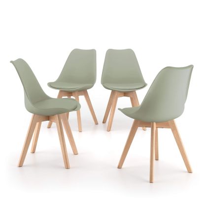 Greta Nordic Style Chairs, Set of 4, Sage Green main image