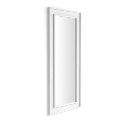 Espejo de pared/ pie Angelica, 160 x 67 cm, color Fresno blanco