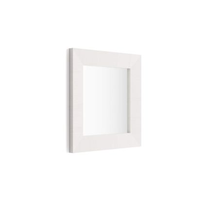 Espejo de pared cuadrado Giuditta, 65 x 65 cm, color Fresno blanco