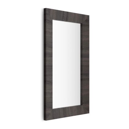 Espejo de pared rectangular Giuditta, 110 x 65 cm, color Roble oscuro - Wengué