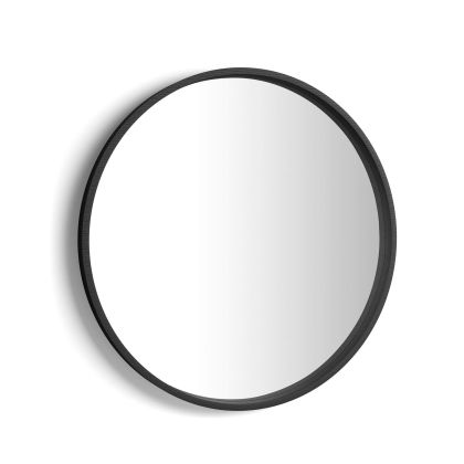 Olivia runder Spiegel, 82 cm Durchmesser, Esche, Schwarz