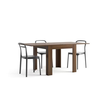 Square extendable dining table, Eldorado, Canaletto Walnut