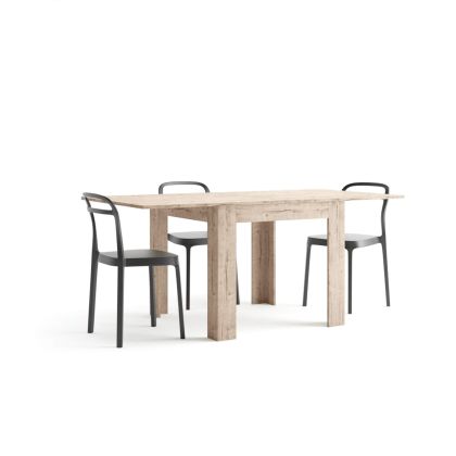 Square extendable dining table, Eldorado, Oak