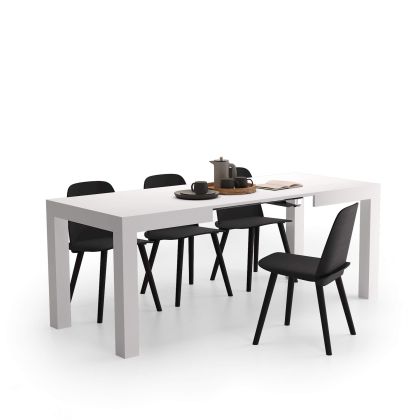 Table à manger extensible, First, 120(200)x80 cm, Frêne blanc image principale