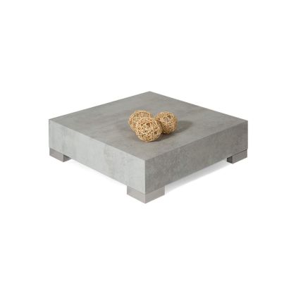 Mesa baja para salón iCube 60, color Cemento gris