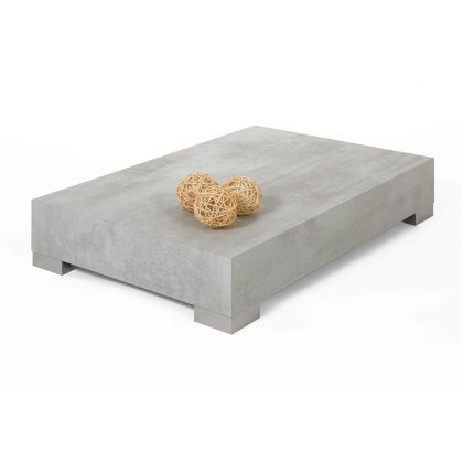 Mesa baja para salón iCube 90, color Cemento gris
