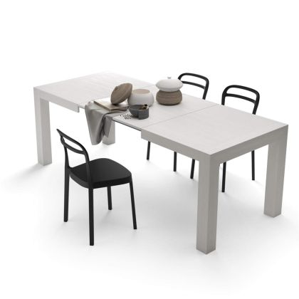 Mesa de cocina Iacopo, color Fresno blanco