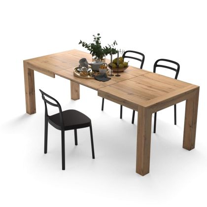 Iacopo Extendable Dining Table, Rustic Oak