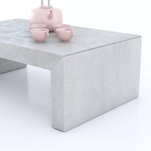 Angelica Coffee Table, Concrete Effect, Grey detail image 2