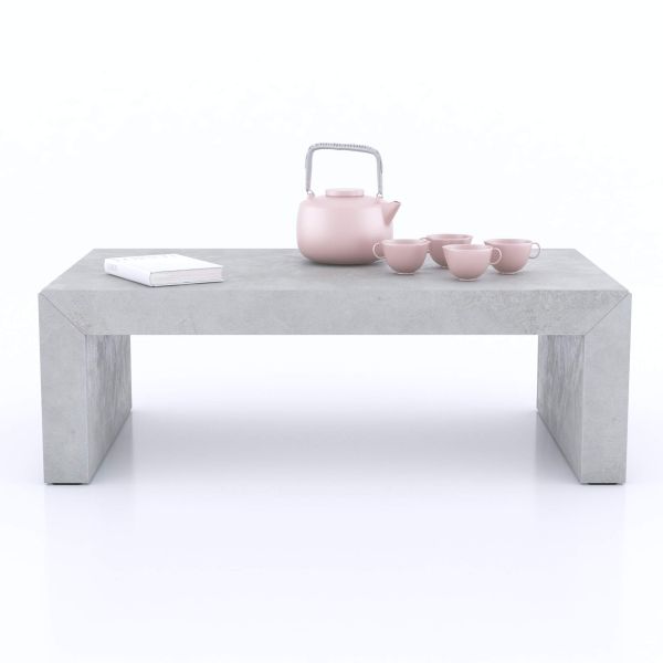 Angelica Coffee Table, Concrete Effect, Grey detail image 1