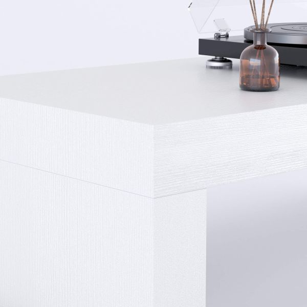 Table Haute Evolution 90x60, Frêne Blanc avec 2 pieds image détaillée 1