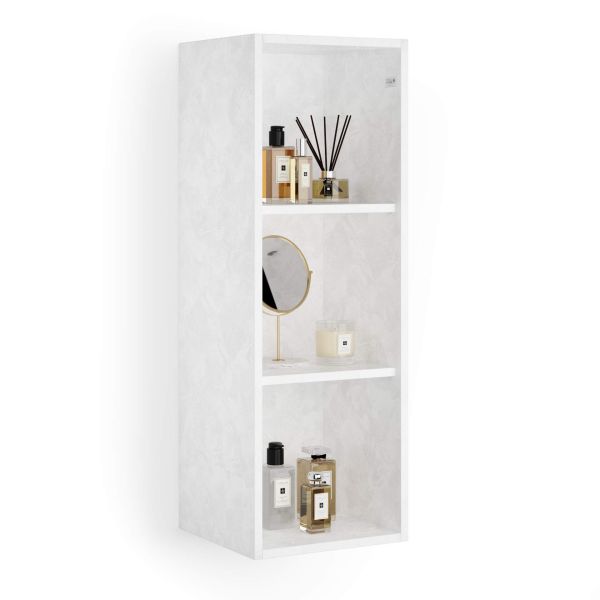 X Wall Unit 104 Without Door, Concrete Effect, White detail image 1