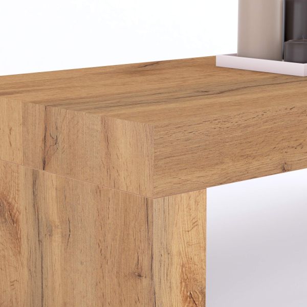 Evolution Desk 90x60, Rustic Oak with Two Legs detail image 1