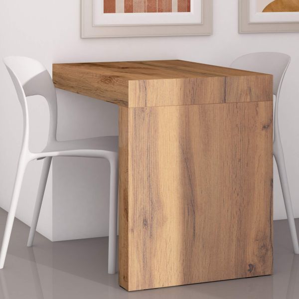 Evolution dining table 90x60, Rustic Oak with One Leg set image 1