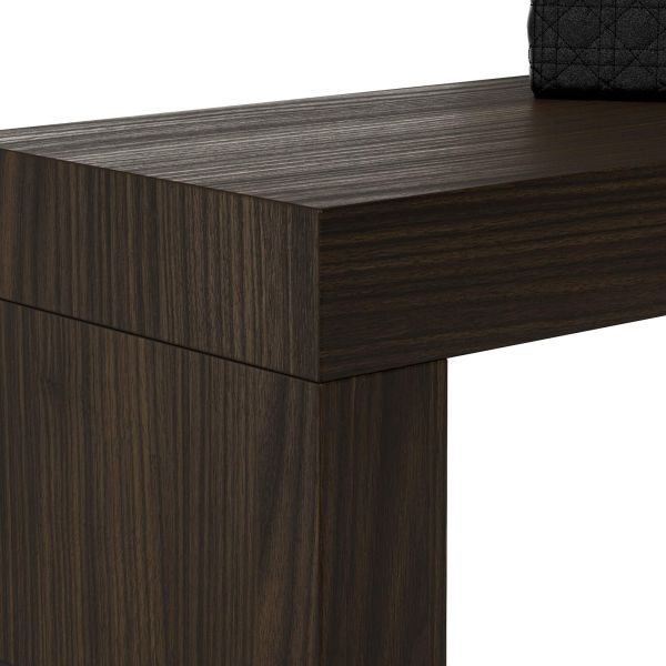 Evolution Fixed Table with Two Legs 120x60, Dark Walnut detail image 1