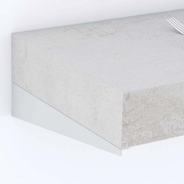 Evolution wall mounted desk 180x40, Concrete Effect, Grey detail image 1