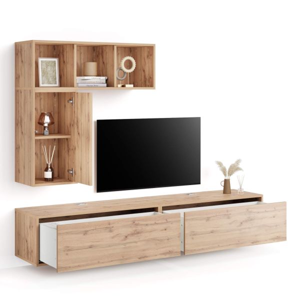 Combination 5 Iacopo Living Room Wall Unit, Rustic Oak detail image 1