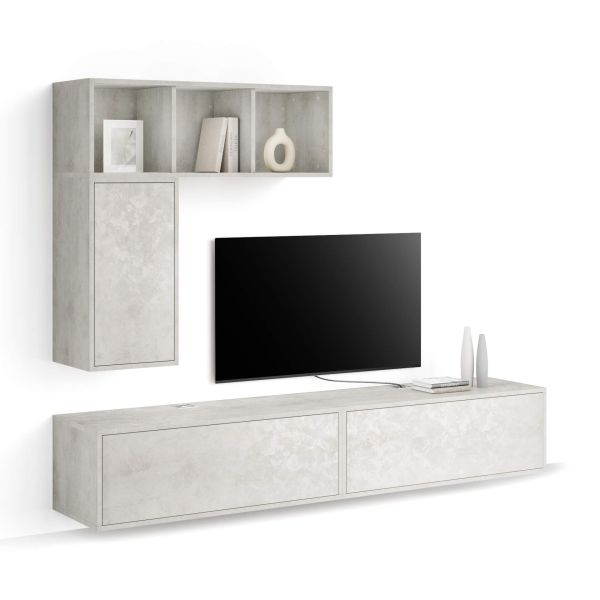 Combination 5 Iacopo Living Room Wall Unit, Concrete Grey main image