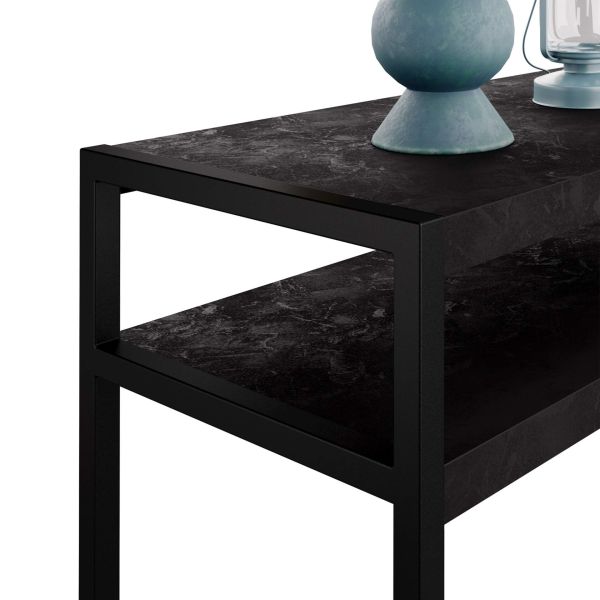Mesa consola Luxury, color Cemento negro imagen detalles 1