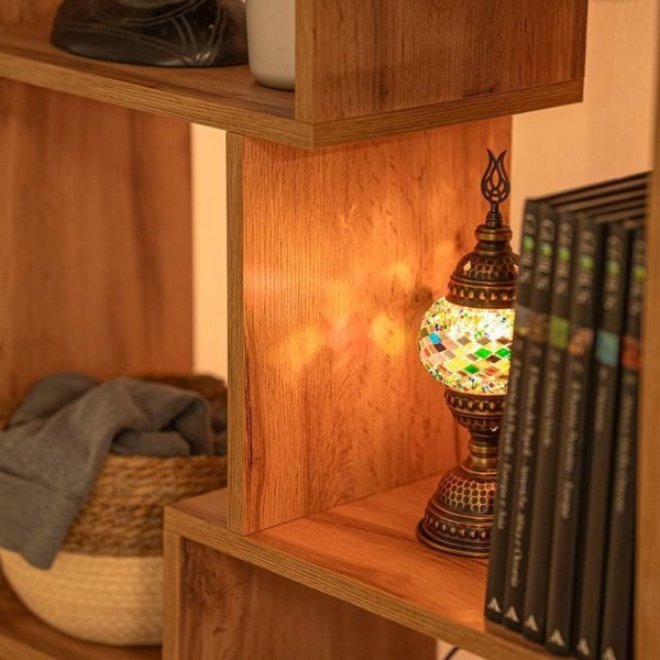 Iacopo M Bookcase (160.8 x 236.4 cm), Rustic Oak set image 2