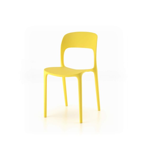 Amanda stoelen, set van 4, Geel detailafbeelding 1