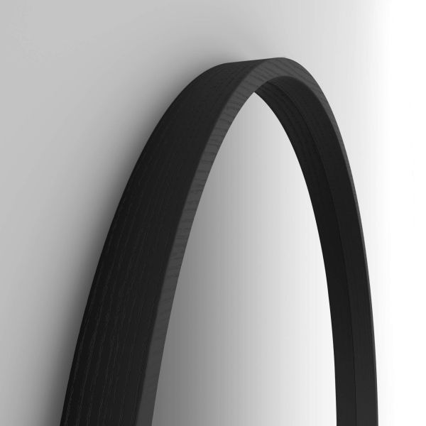 Olivia Round Mirror, 82 cm diameter, Ashwood Black detail image 1
