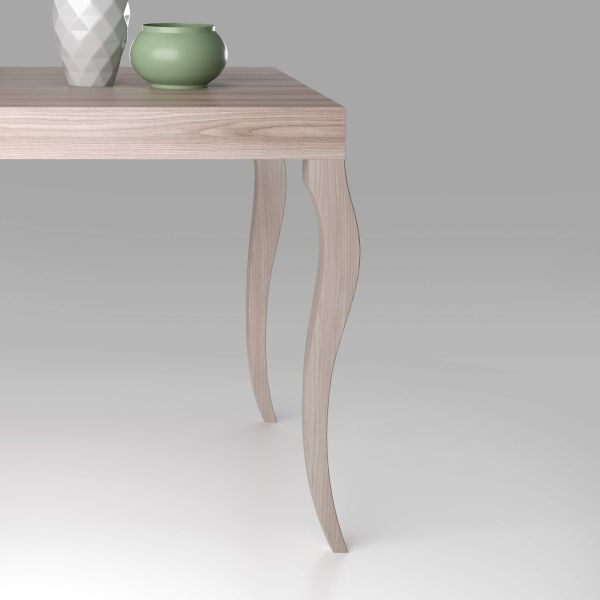 Classico, Extendable dining table, 120(200)x80 cm, Pearled Elm detail image 1