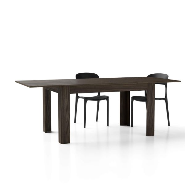 Easy Extendable Dining Table, 140(220)x90 cm, Dark Walnut detail image 1