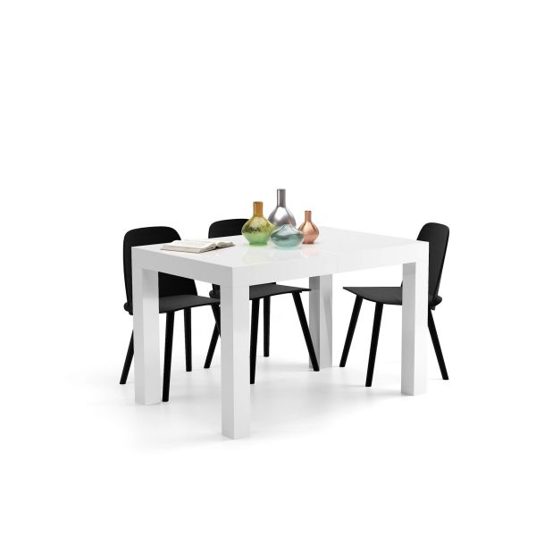 Mesa de cocina extensible First, color Blanco brillante imagen detalles 1