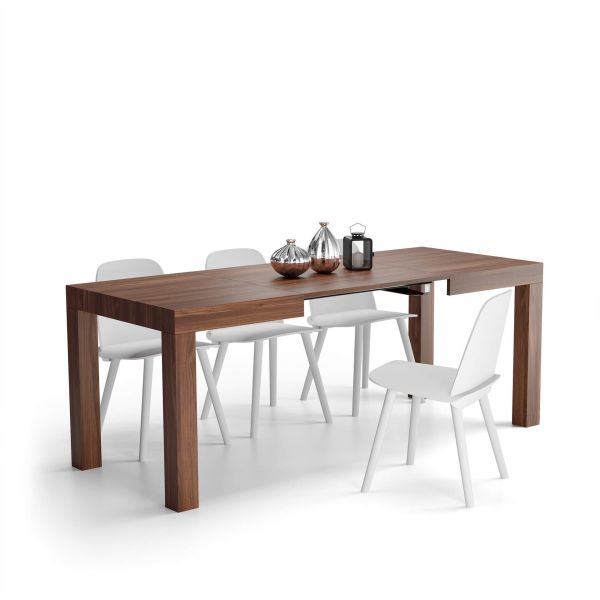 Table à manger extensible, First, 120(200)x80 cm,Noyer image principale