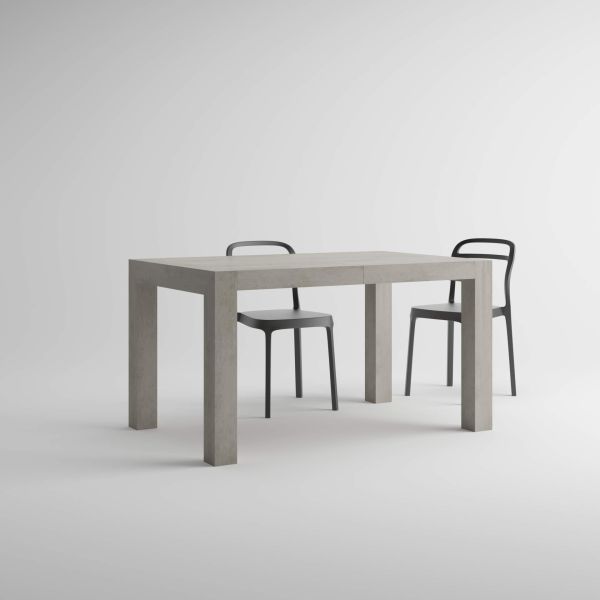 Iacopo Extendable Dining Table, 140(220)x90 cm, Concrete Effect, Grey detail image 1