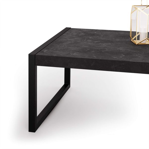 Mesa de centro Luxury, color Cemento negro imagen detalles 1