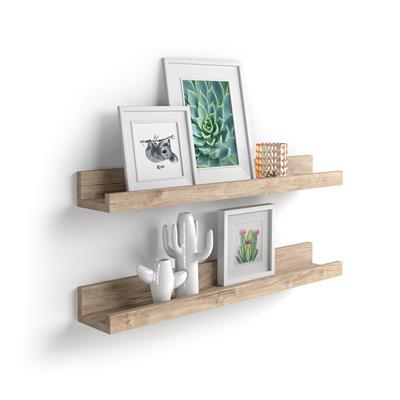 Pair of picture-holder shelves First, 60 cm, Oak