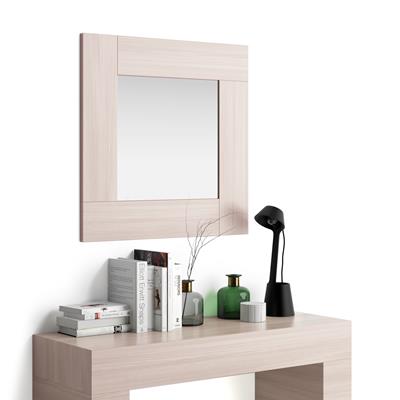 Square wall-mounted mirror, Evolution, Pearled Elm