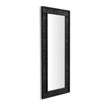 Wall-mounted/floor standing mirror Angelica , 160x67 cm, Black Concrete